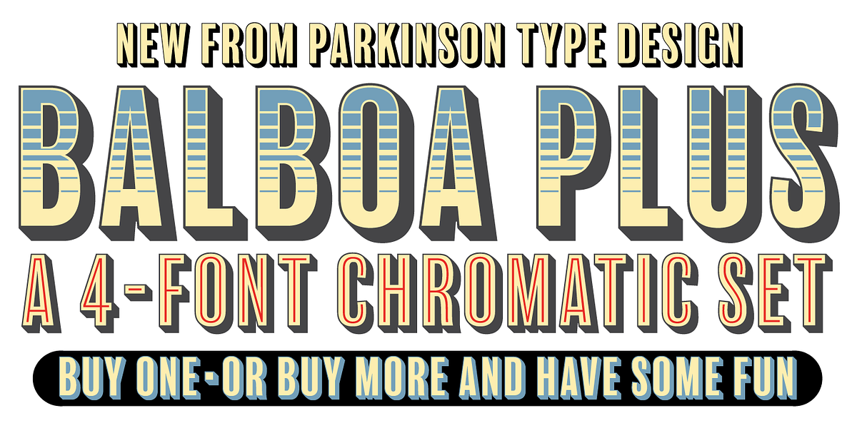 Balboa Plus, a Sans Serif Font by Parkinson Type Design (Photo 6 of 8)