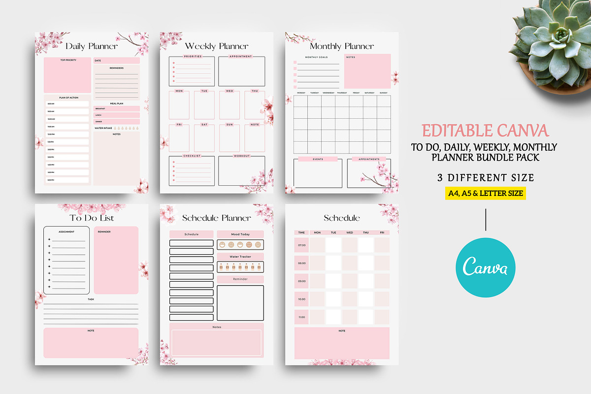 To Do Daily Weekly Monthly Planner, a Stationery Template by Ultimate Template Shop (Photo 1 of 4)