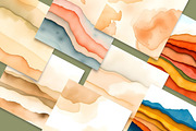 50 Watercolor Earth's Desert Layers, a Background Graphic by UniqueMe (Thumbnail 9 of 14)