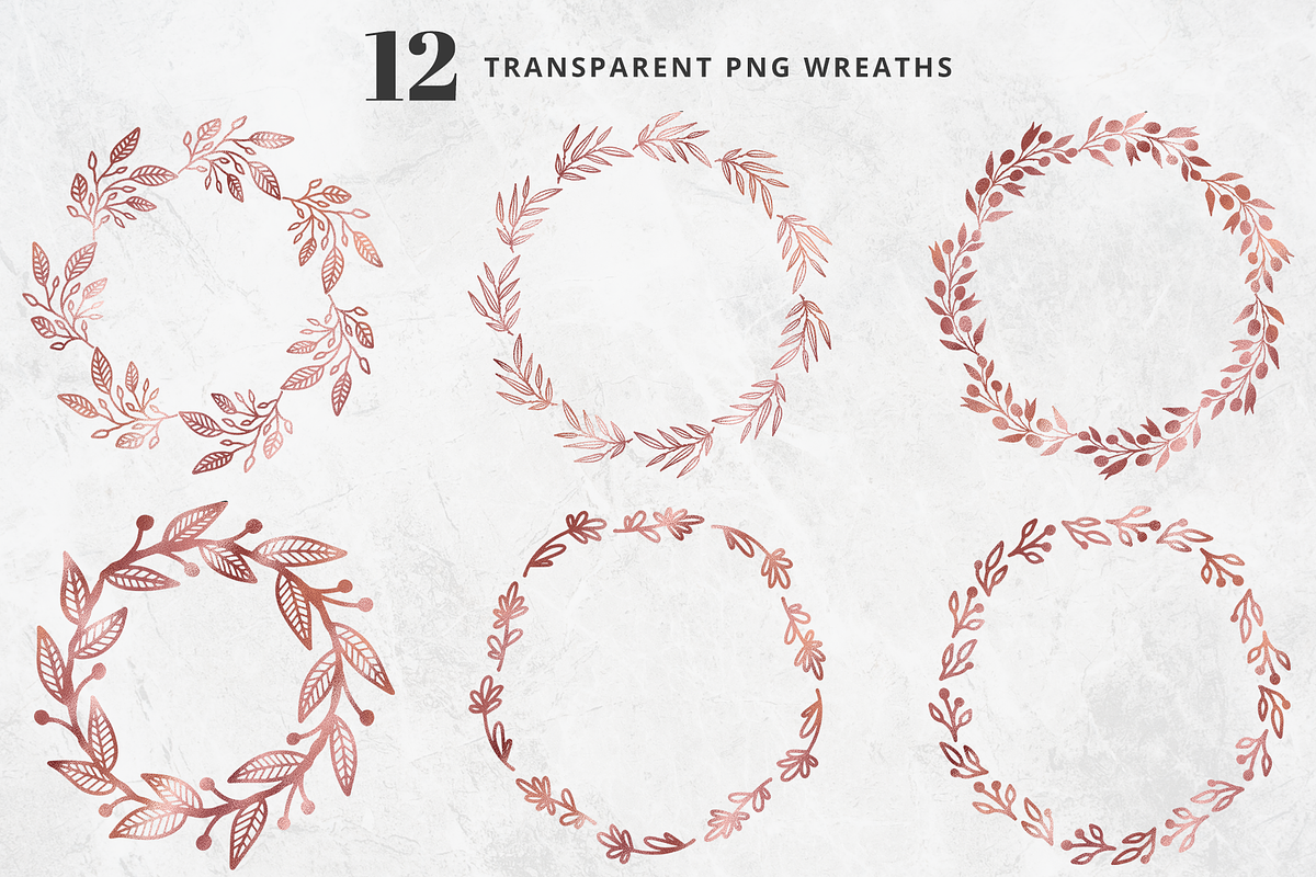 Silver Foil Floral Clipart Set, an Illustration by Brandi Lea Designs (Photo 3 of 5)
