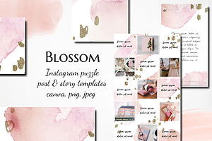 Pink Gold Instagram Puzzle Canva