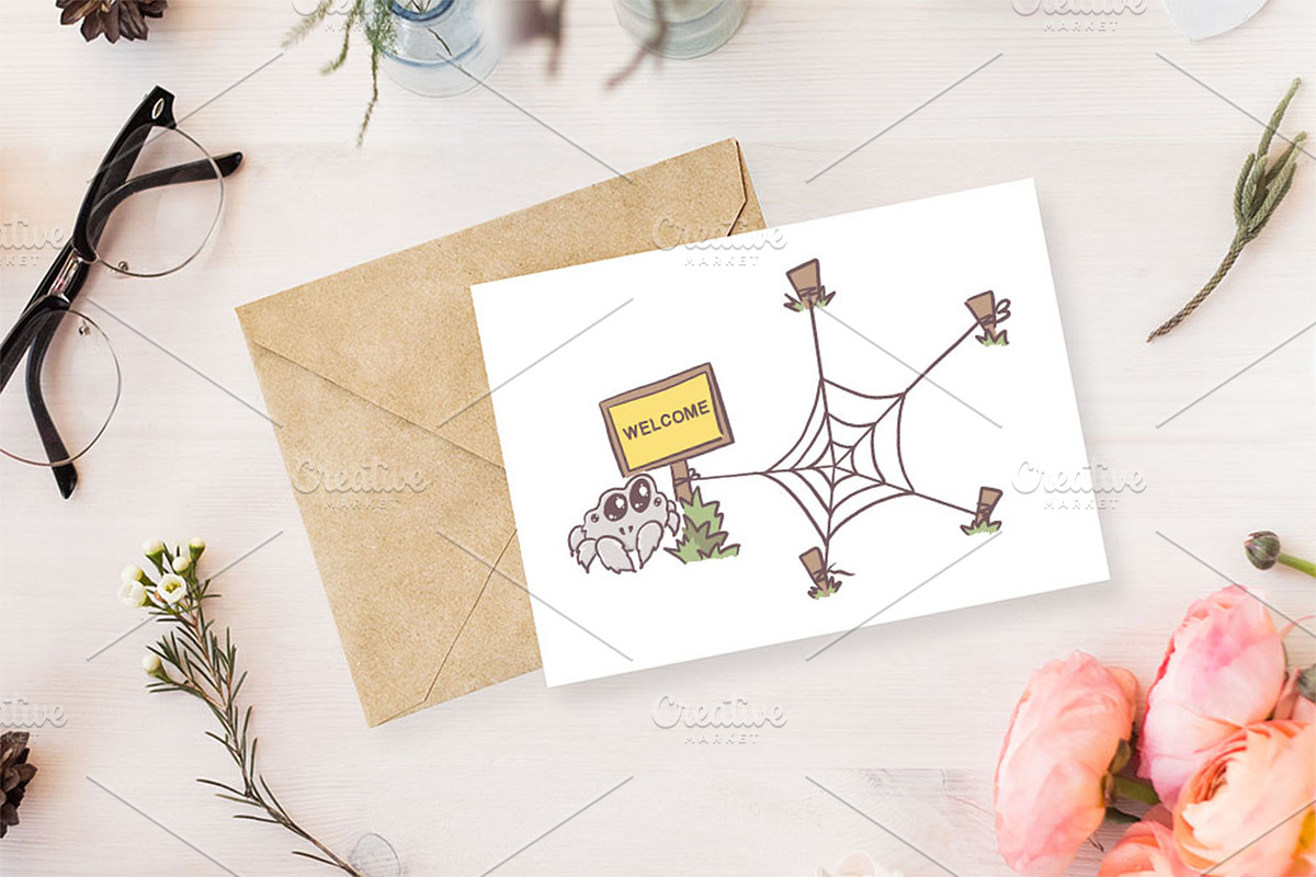 Cute spiders illustrations, an Illustration by Red_cat (Photo 4 of 7)