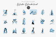 Winter Wonderland, Watercolor Winter, an Illustration by CreationArt (Thumbnail 2 of 3)