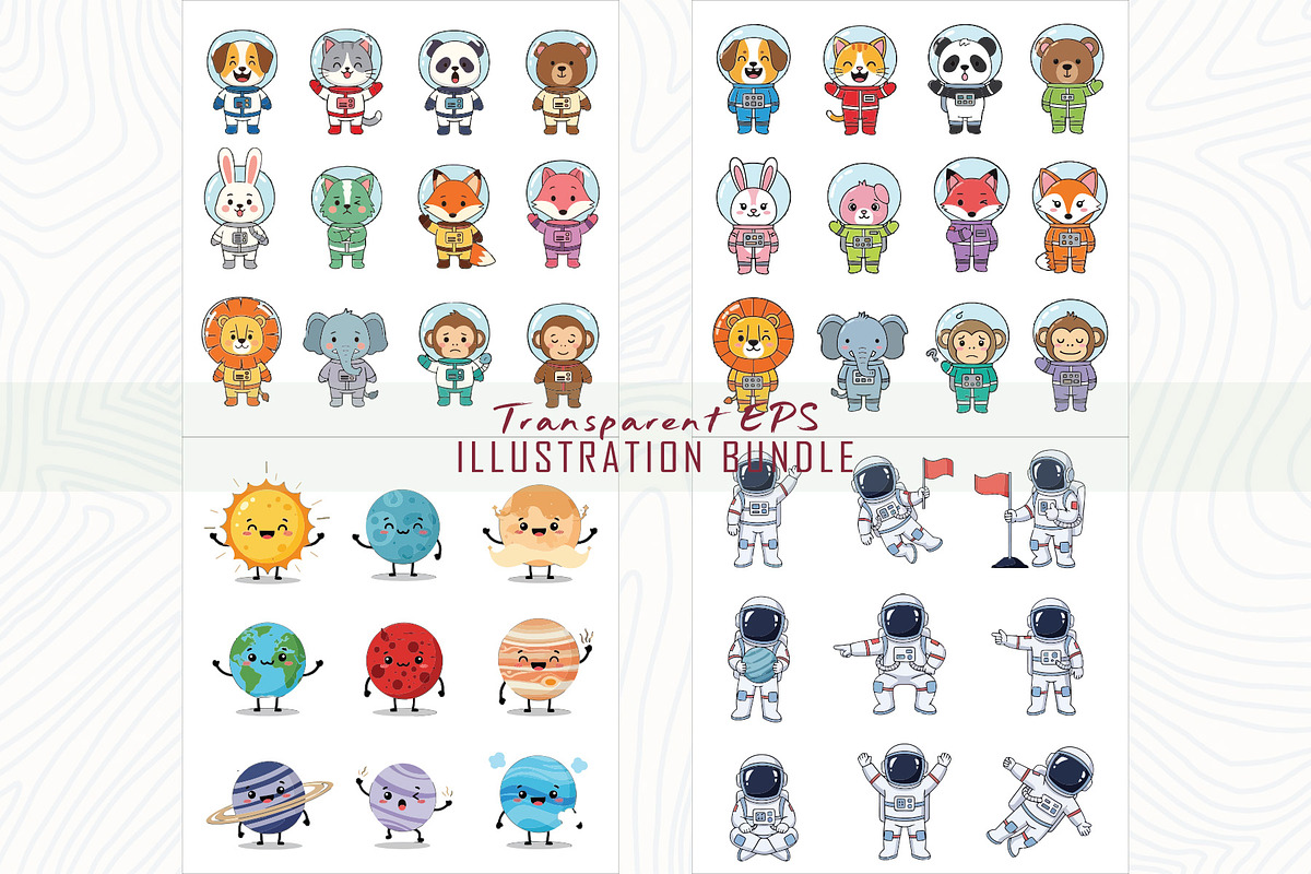 Charming animals in astronaut suits, an Object Graphic by Sofia's Fashion (Photo 2 of 3)