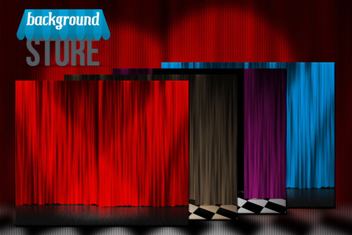 Curtain Stage Background