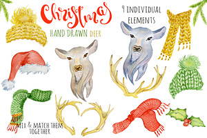 Christmas Deer Watercolor Creator