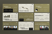Cream Green Project Proposal PPT, a Presentation Template by graphicook (Thumbnail 3 of 4)
