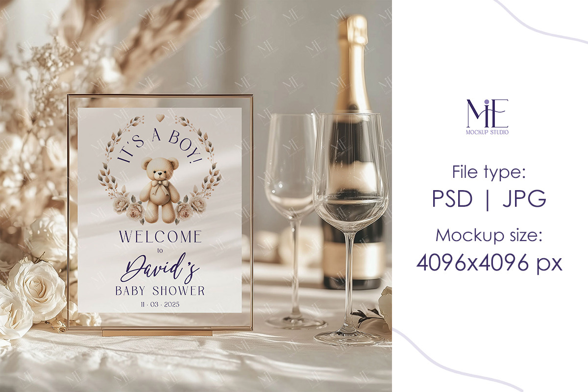 8x10 Table Sign Mockup, Wedding Sign, a Mockup by Mie Mockup Studio (Photo 6 of 8)