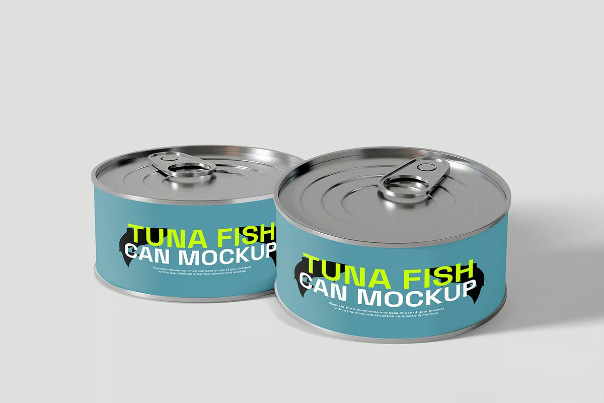 Tuna Tin Can Mockup, a Packaging Mockup by renderstockmarket (Photo 3 of 4)