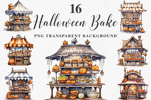 Halloween Bakery Stand Storefront