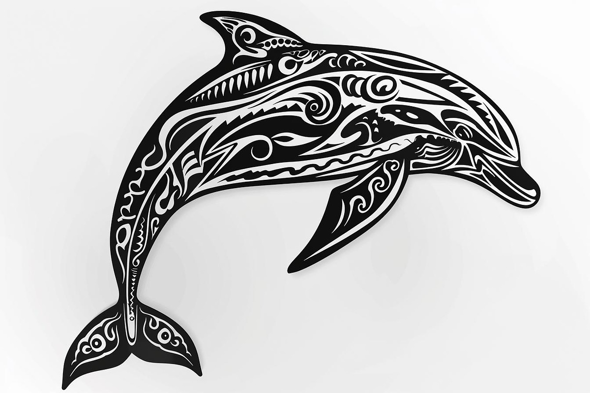 Tribal Dolphin Laser Cut Bundle, a Graphic by balal (Photo 8 of 16)