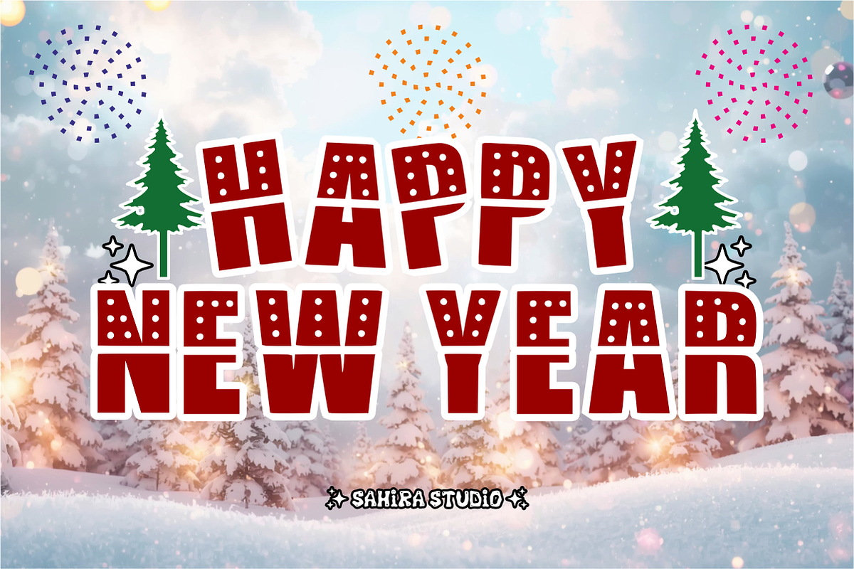 Snow Falls Christmas Display Font, a Sans Serif Font by Sahira Studio (Photo 4 of 4)