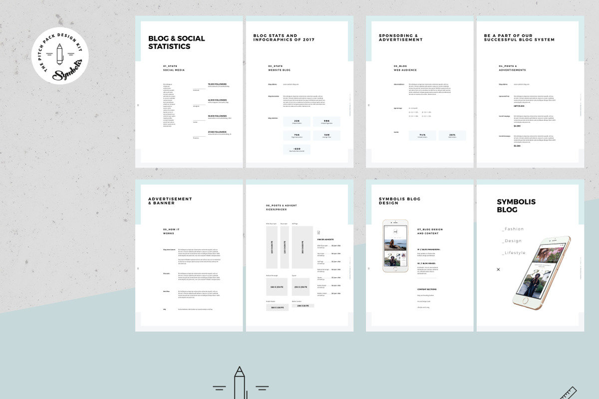 Symbolis Blogger Media Kit, a Stationery Template by Egotype (Photo 13 of 15)