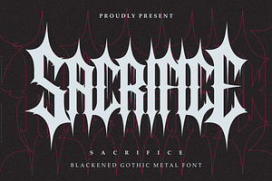 Sacrifice - Gothic Metal Font
