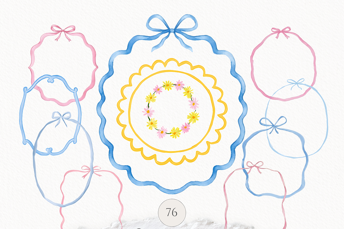 Whimsical cottagecore frames., an Object Graphic by Invite to Clipart (Photo 2 of 9)