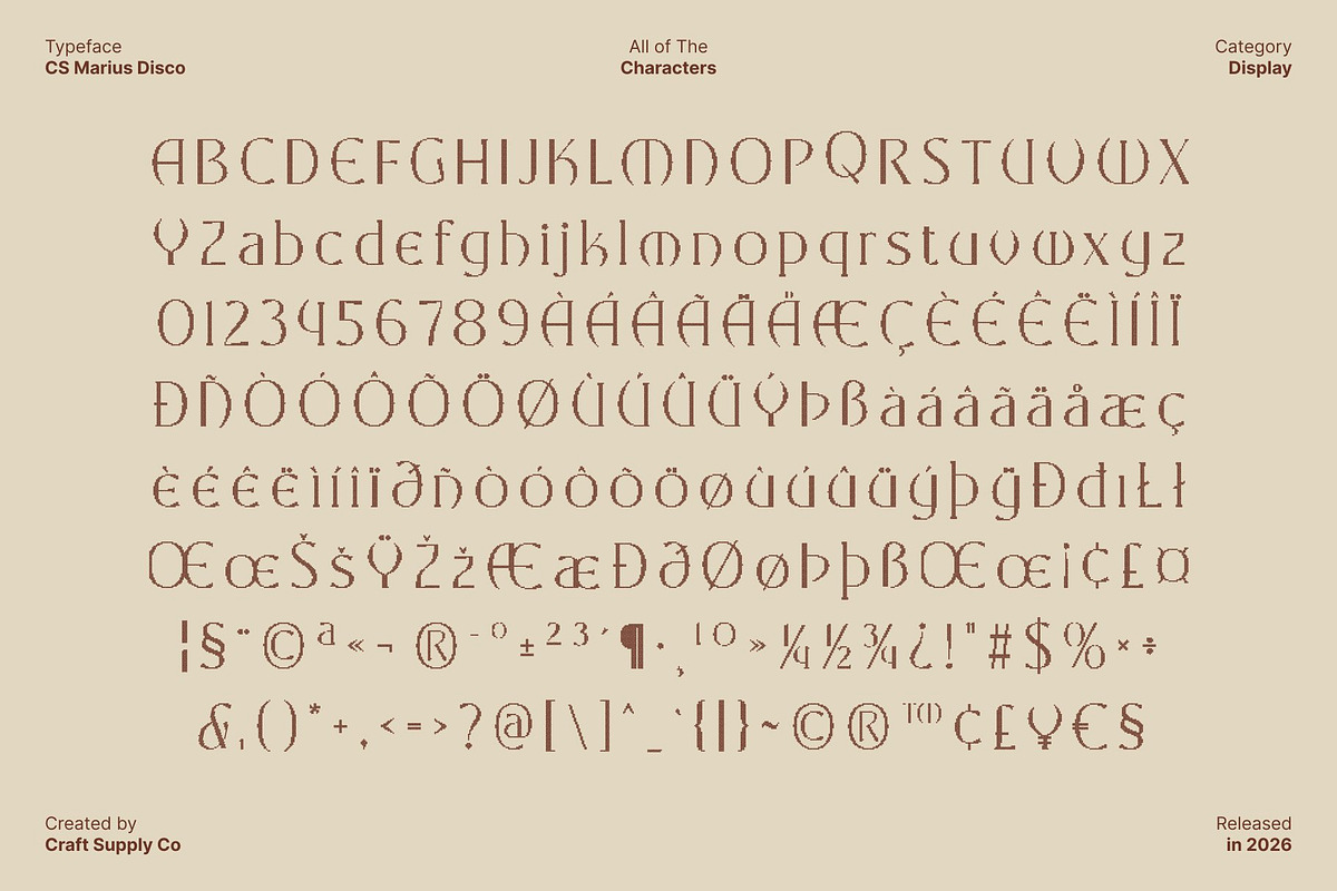CS Marius Disco, a Serif Font by Craft Supply Co. (Photo 8 of 8)