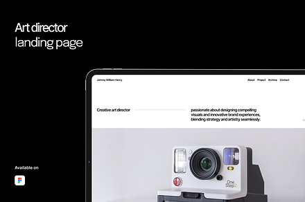 Art Director Landing Page Template