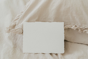 Vintage handmade paper card mockup