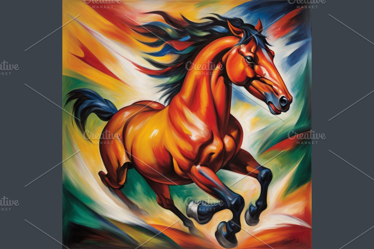 Horse Art Midjourney Prompts, a Background Graphic by Design Laz (Photo 7 of 7)