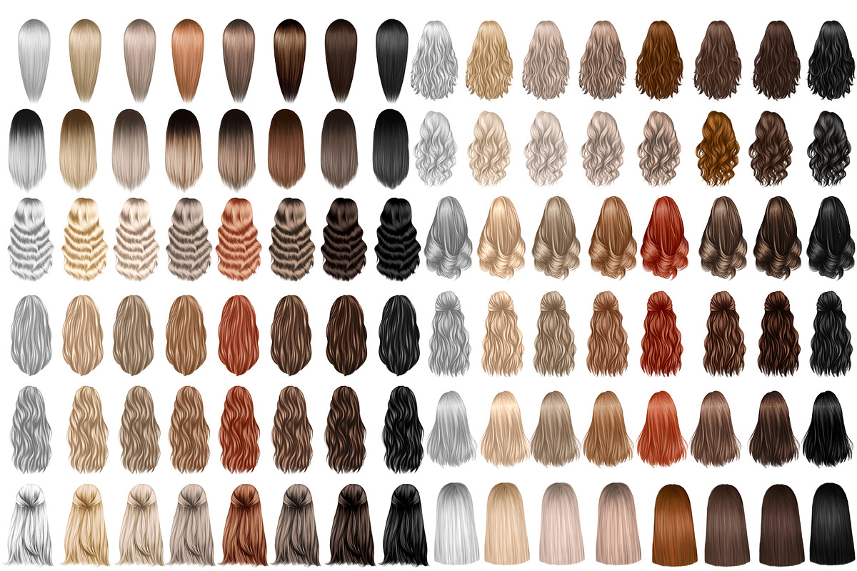 1300 hairstyles bundle, an Illustration by Elenbushe (Photo 6 of 10)