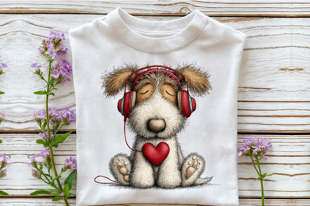 Whimsical Valentine Dog Clipart, an Illustration by Sublimation Artist (Photo 6 of 6)