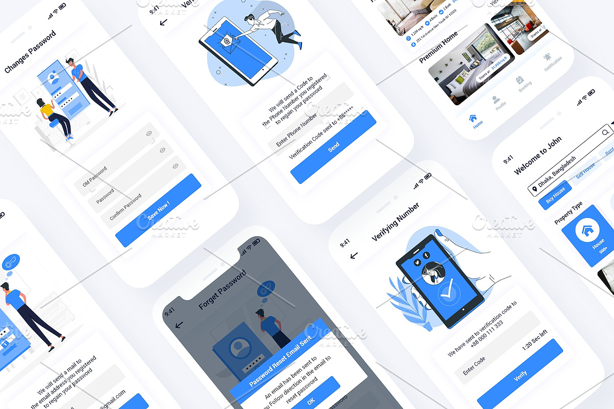 Real Estate Mobile App UI Template preview 7