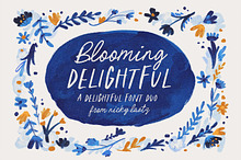 Blooming Delightful Font Duo