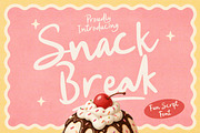 Snack Break Fun Script, a Script Font by Littlehand (Thumbnail 1 of 9)