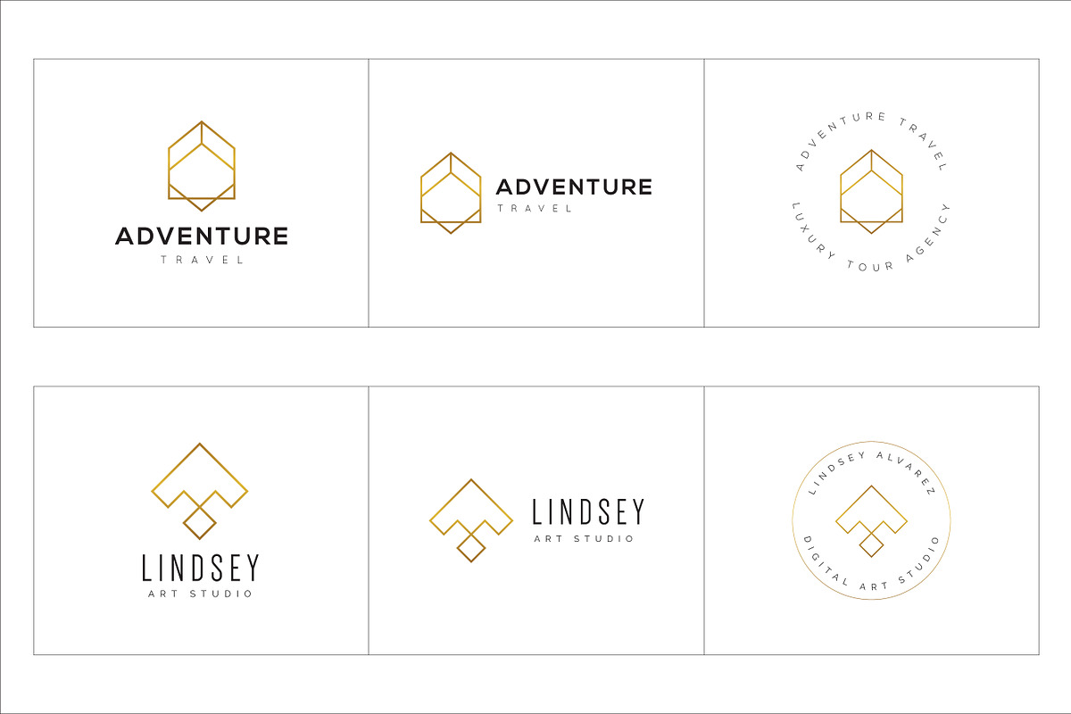 300 Geometric Premade Logo Bundle, a Branding & Logo Template by XpertgraphicD (Photo 47 of 63)