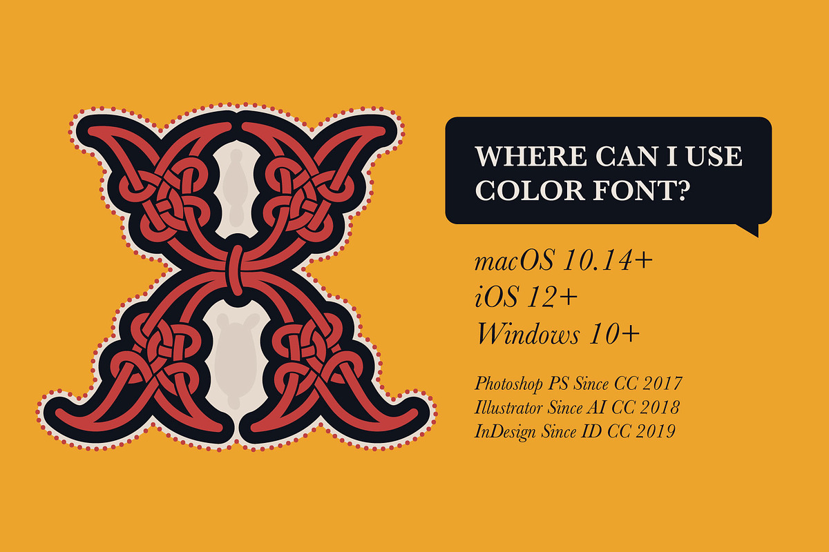 Celtic Nova colored font, a Script Font by kaer_shop (Photo 3 of 10)