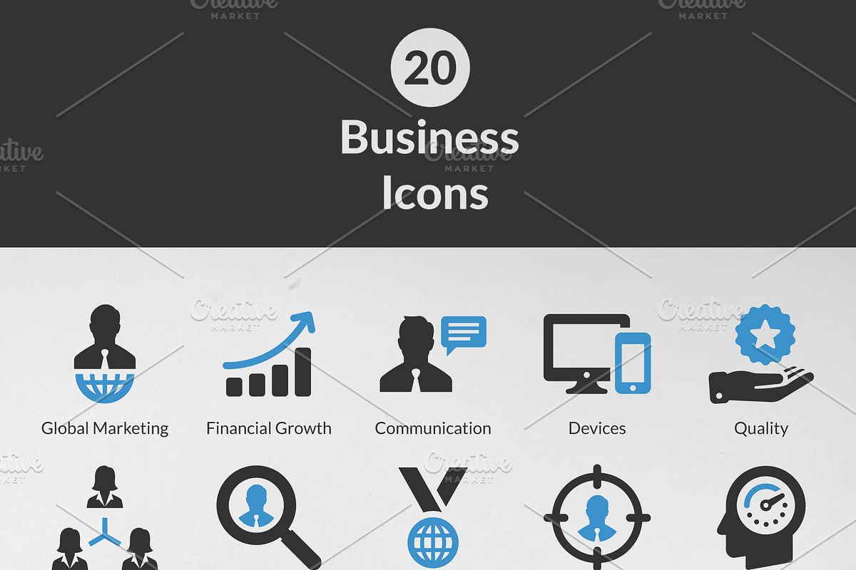 20 Business Icons Vol. 3 preview 2
