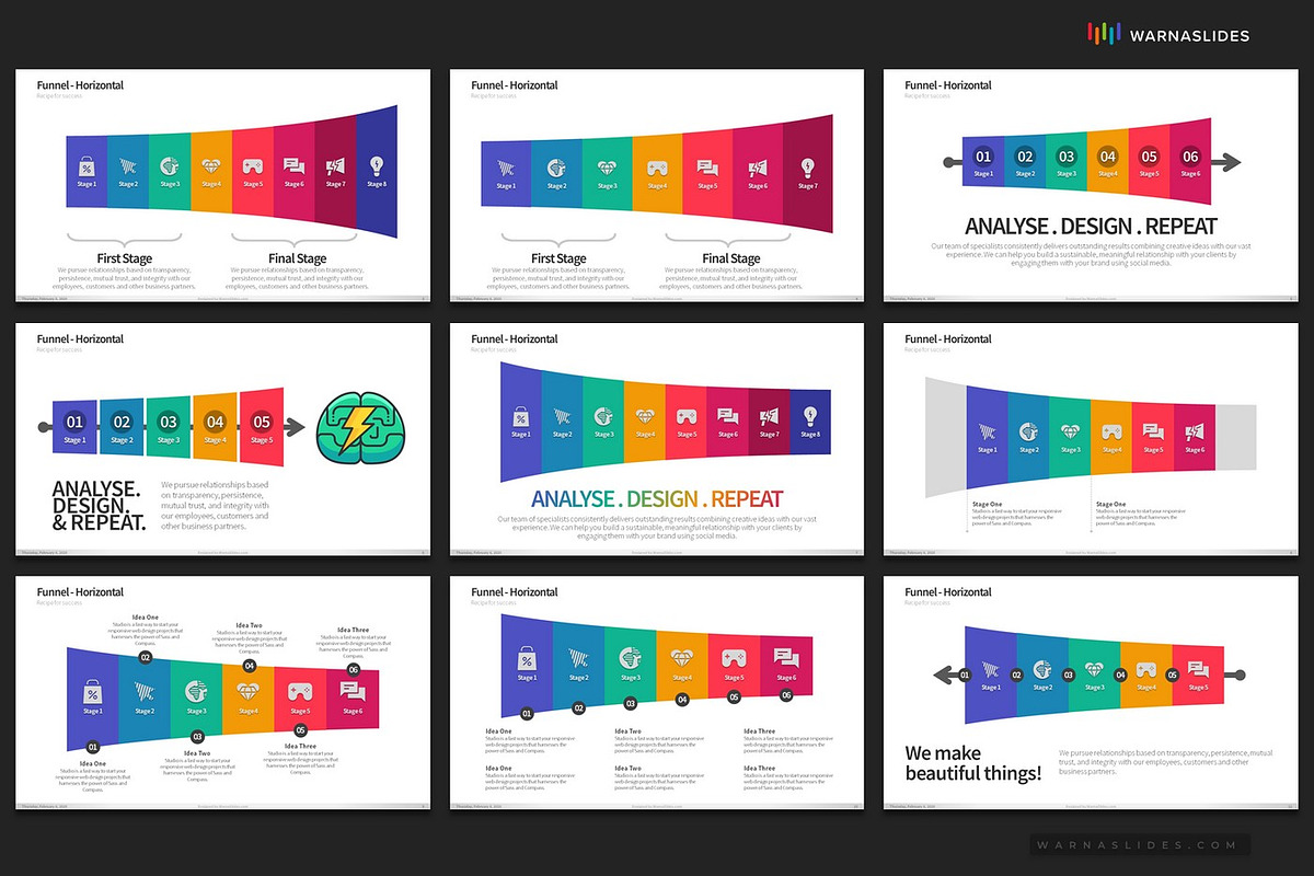 Funnel Diagram PowerPoint Templates, a Presentation Template by Warna Works (Photo 4 of 26)