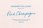 Pink Champagne Script, a Handwritten Font by Nicky Laatz (Thumbnail 1 of 21)