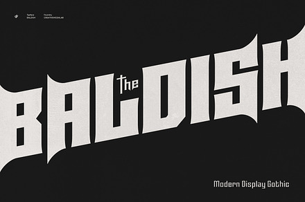 Baldish - Modern Display Gothic, a Blackletter Font by creativemedialab