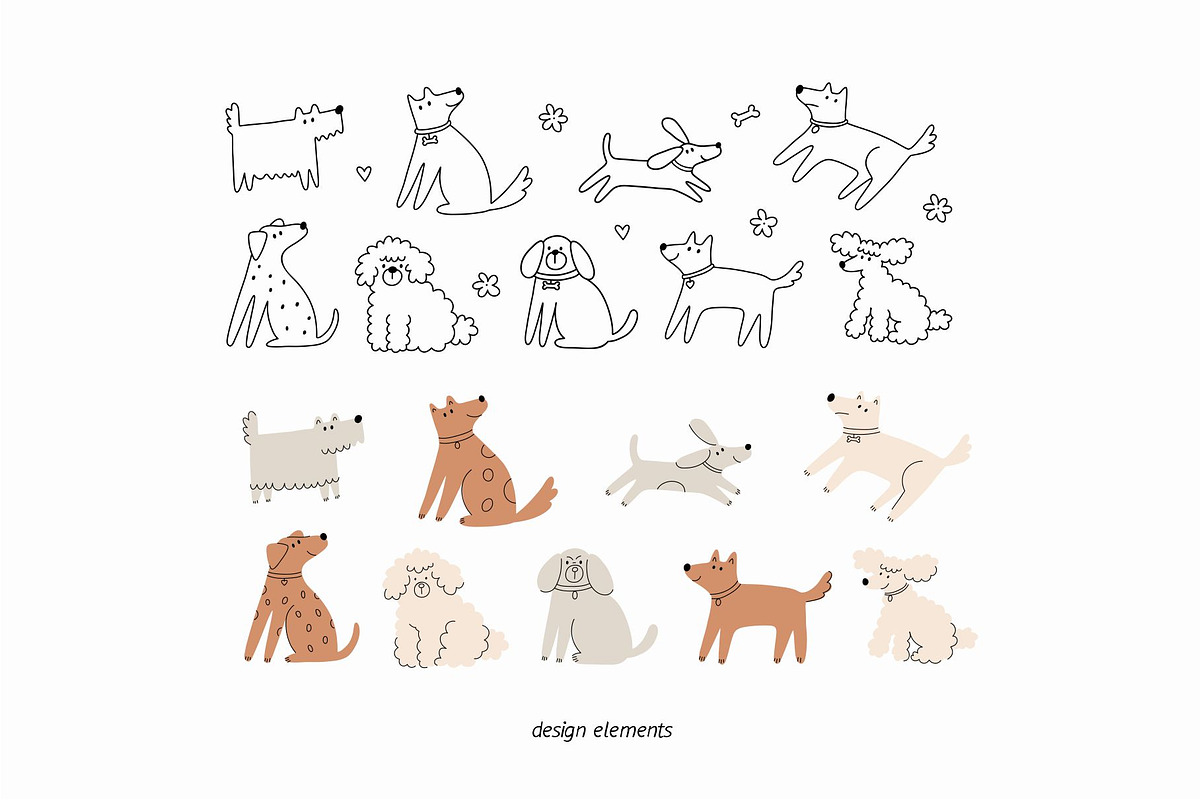 Birthday Dogs Clipart, a Decorative Illustration by Barkova Nadya (Photo 6 of 10)