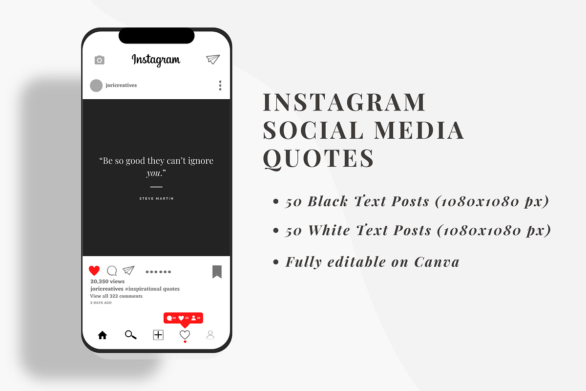 50 Motivational Social Media Quotes, a Social Media Template by Joricreatives (Photo 1 of 4)
