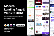 Modern Landing Page & Website UI Kit, an UI Kit Template by flr.24 (Thumbnail 1 of 2)