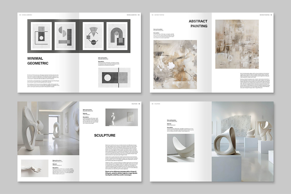 Minimalist Art Portfolio Template, a Brochure Template by BrandPacks (Photo 4 of 7)