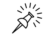 Pushpin icon, an Outline Icon by Sumberpangan (Thumbnail 4 of 5)