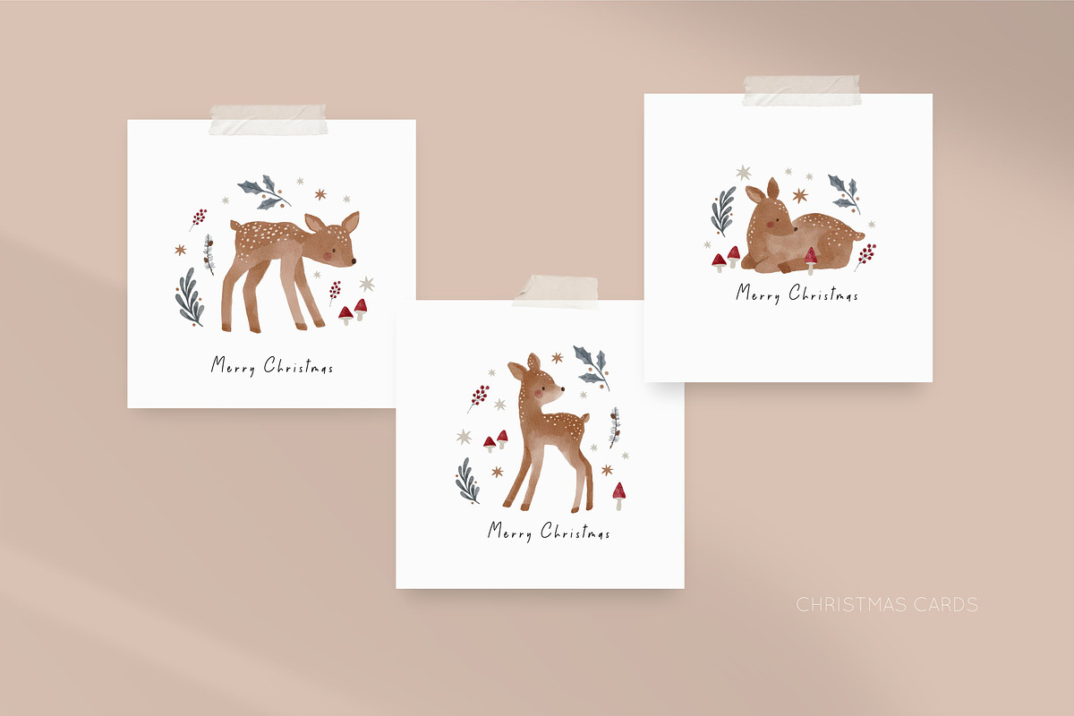 Watercolor woodland fawn, an Animal Illustration by Cute And Wild (Photo 2 of 6)
