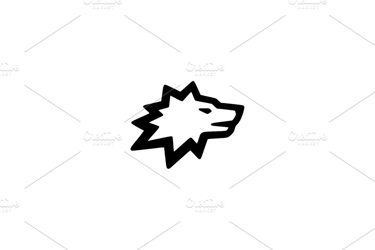 Wolf Head Silhouette Vector, an Animal Illustration by Vectorium Studio (Photo 1 of 4)