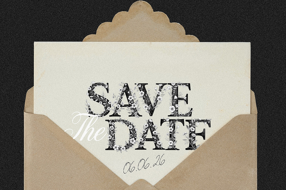 Petal Serif – Floral Wedding Font, a Serif Font by AndrewPixelType (Photo 3 of 7)