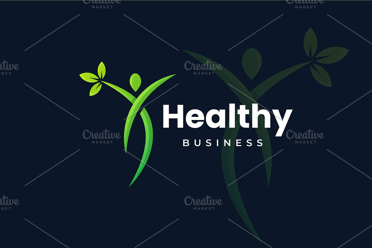 Healthy People Logo, a Branding & Logo Template by BlackSweet_Studio
