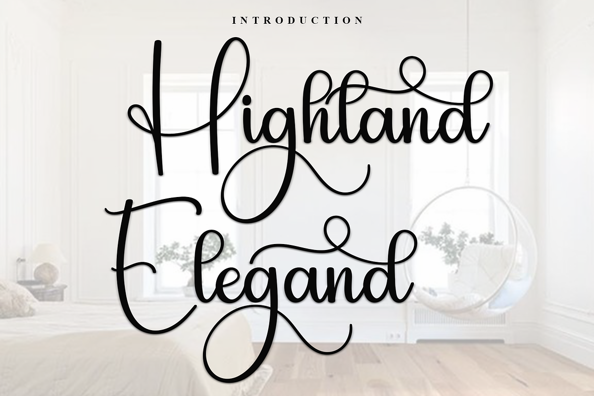 Highland Elegand, a Handwritten Font by InermediaSTUDIO (Photo 1 of 8)