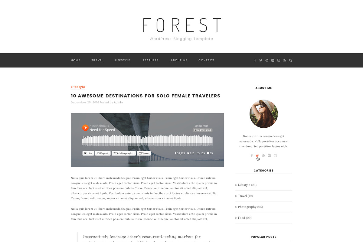 Forest - Minimal Blogging Template, a Device Mockup by bigpsfan's SHOP (Photo 12 of 20)