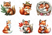 Cute Woodland Fox Clipart, an Illustration by DreamPrint404 (Thumbnail 2 of 5)