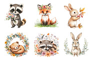 Boho Woodland Baby Floral Animals, an Illustration by CreationArt (Thumbnail 4 of 5)