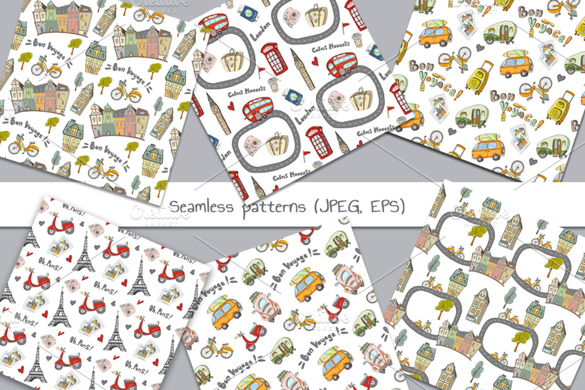 Bon voyage vector set, an Illustration by artdreamer (Photo 5 of 6)