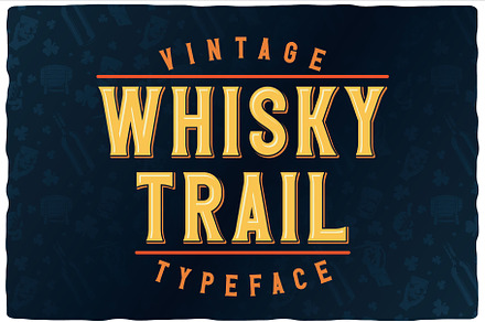 Whisky Trail Font + bonus!, a Symbol Font by Vozzy Vintage Fonts
