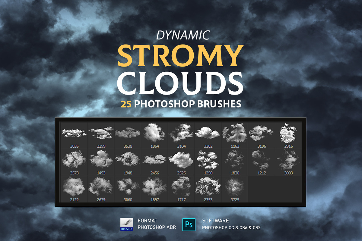 Stormy clouds Brushes, a Brush Add-On by Mohamed Saber (Photo 6 of 6)